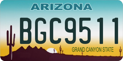AZ license plate BGC9511