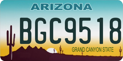 AZ license plate BGC9518