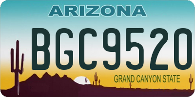 AZ license plate BGC9520