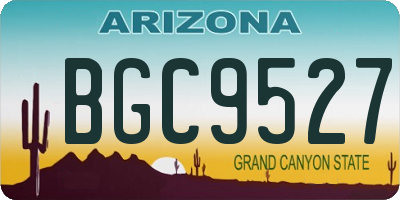AZ license plate BGC9527