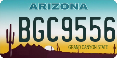 AZ license plate BGC9556