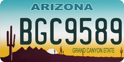 AZ license plate BGC9589