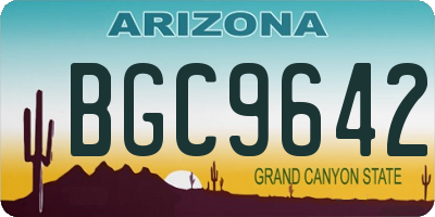 AZ license plate BGC9642