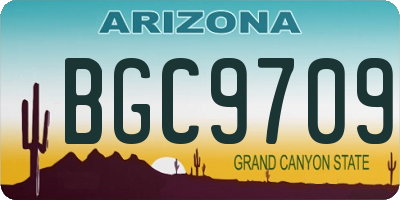 AZ license plate BGC9709