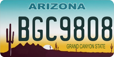 AZ license plate BGC9808