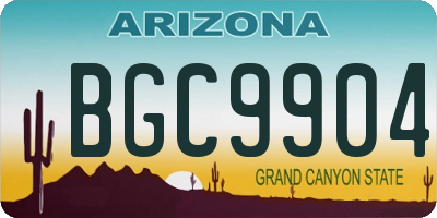 AZ license plate BGC9904