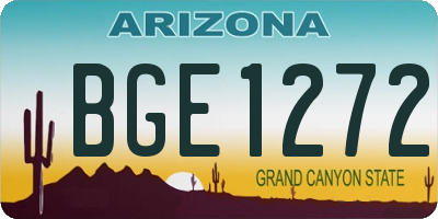 AZ license plate BGE1272