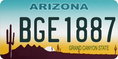 AZ license plate BGE1887