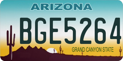 AZ license plate BGE5264