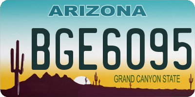 AZ license plate BGE6095