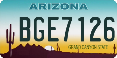 AZ license plate BGE7126