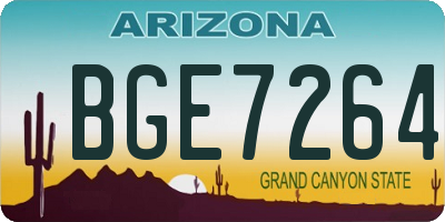 AZ license plate BGE7264