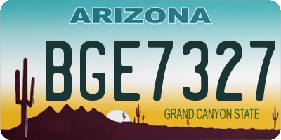 AZ license plate BGE7327