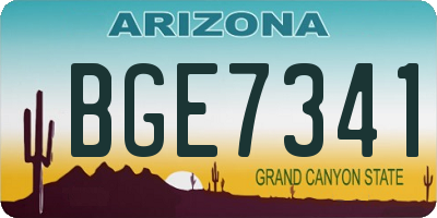 AZ license plate BGE7341