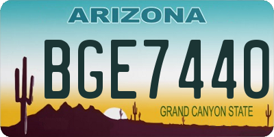 AZ license plate BGE7440