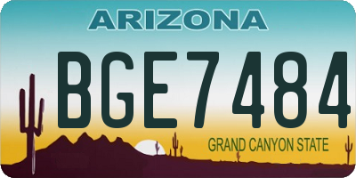 AZ license plate BGE7484