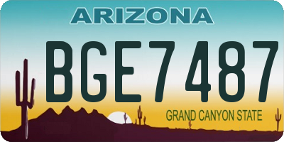 AZ license plate BGE7487