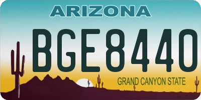 AZ license plate BGE8440