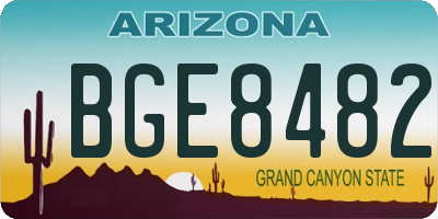 AZ license plate BGE8482