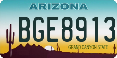 AZ license plate BGE8913