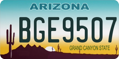 AZ license plate BGE9507