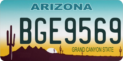 AZ license plate BGE9569