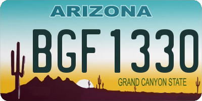 AZ license plate BGF1330