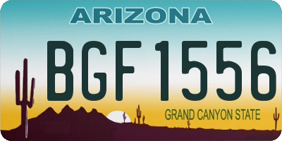 AZ license plate BGF1556