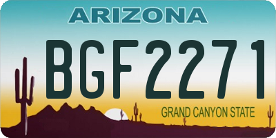 AZ license plate BGF2271