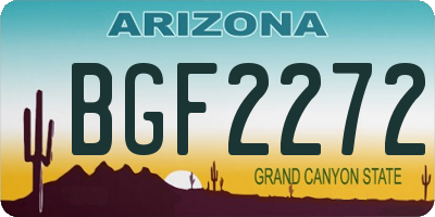 AZ license plate BGF2272
