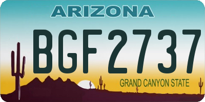 AZ license plate BGF2737