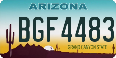 AZ license plate BGF4483