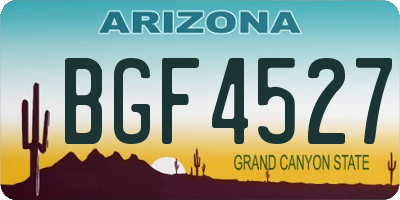 AZ license plate BGF4527