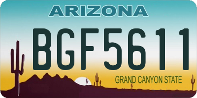 AZ license plate BGF5611