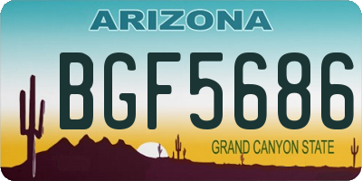 AZ license plate BGF5686