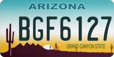 AZ license plate BGF6127