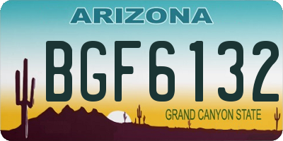 AZ license plate BGF6132
