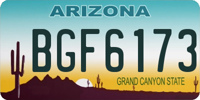 AZ license plate BGF6173