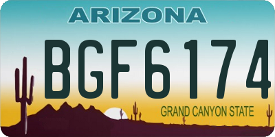 AZ license plate BGF6174