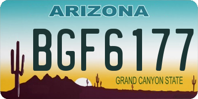 AZ license plate BGF6177