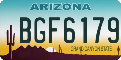 AZ license plate BGF6179
