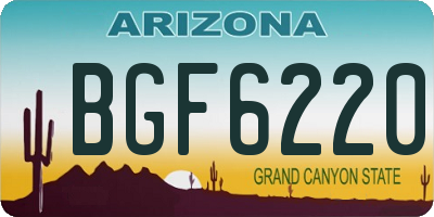 AZ license plate BGF6220