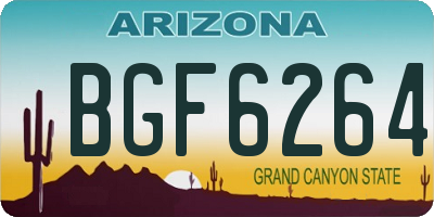 AZ license plate BGF6264