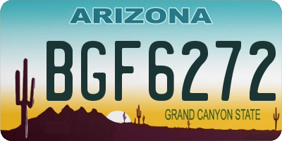 AZ license plate BGF6272