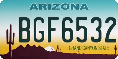 AZ license plate BGF6532