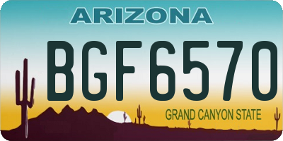 AZ license plate BGF6570