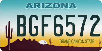 AZ license plate BGF6572