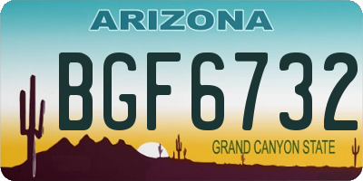 AZ license plate BGF6732