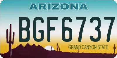 AZ license plate BGF6737