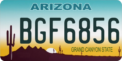 AZ license plate BGF6856